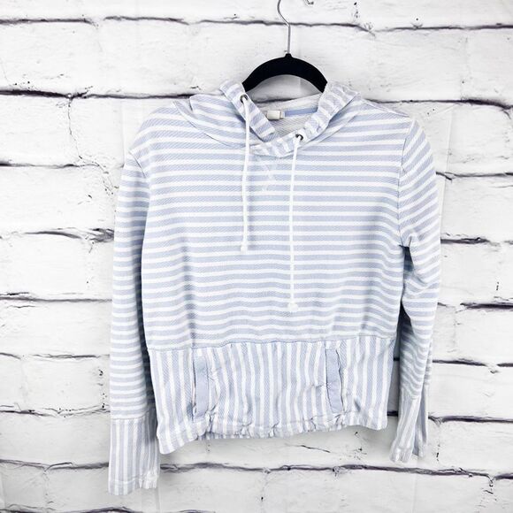 J. Crew flip stripe nautical hoodie M - Picture 2 of 8